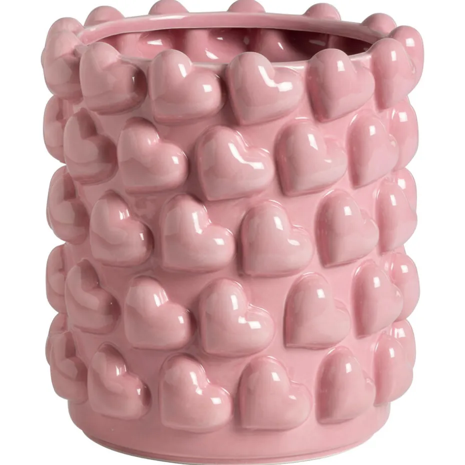 Bloempot Hartjes Roze - ø14 cm