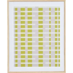 Canvas Schilderij Grafisch Stripes Lime/Lila 40x50 cm