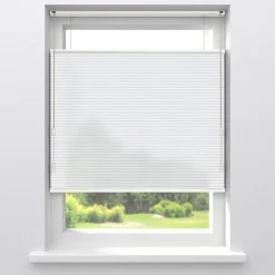 Dubbel Plisségordijn Vera Wit Lichtdoorlatend