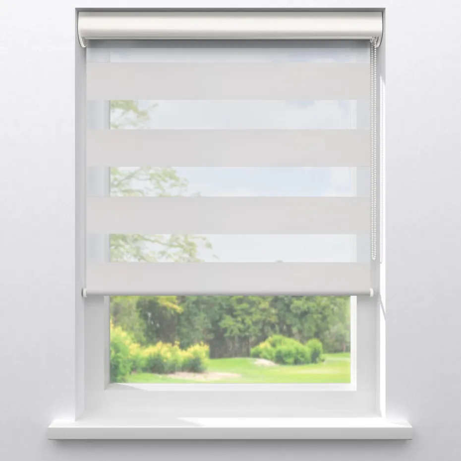 Duorolgordijn Emiel Wit