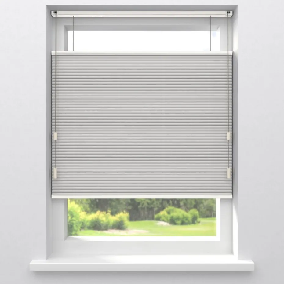 Fenstr Dubbel Plissé Elsa Lichtgrijs Verduisterend