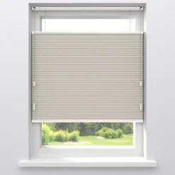 Fenstr Dubbel Plissé Elsa Zand Verduisterend