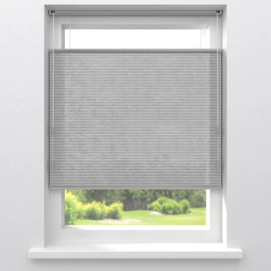 Fenstr Dubbel Plissé Jana Grijs Lichtdoorlatend