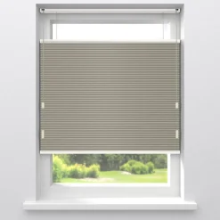 Fenstr Dubbel Plisségordijn Thirza Taupe Verduisterendn