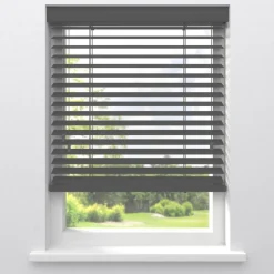 Fenstr Houten Jaloezie Wouter Midden Grijs 50mm
