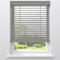 Fenstr Houten Jaloezie Wouter Licht Grijs 50mm