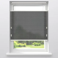 Fenstr Plisségordijn Raya Antraciet Lichtdoorlatend