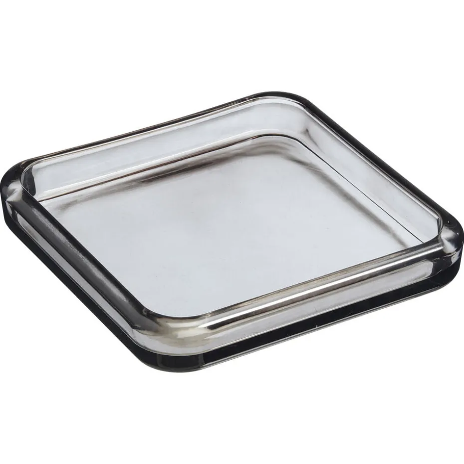 Glazen Plateau Lisa Grijs