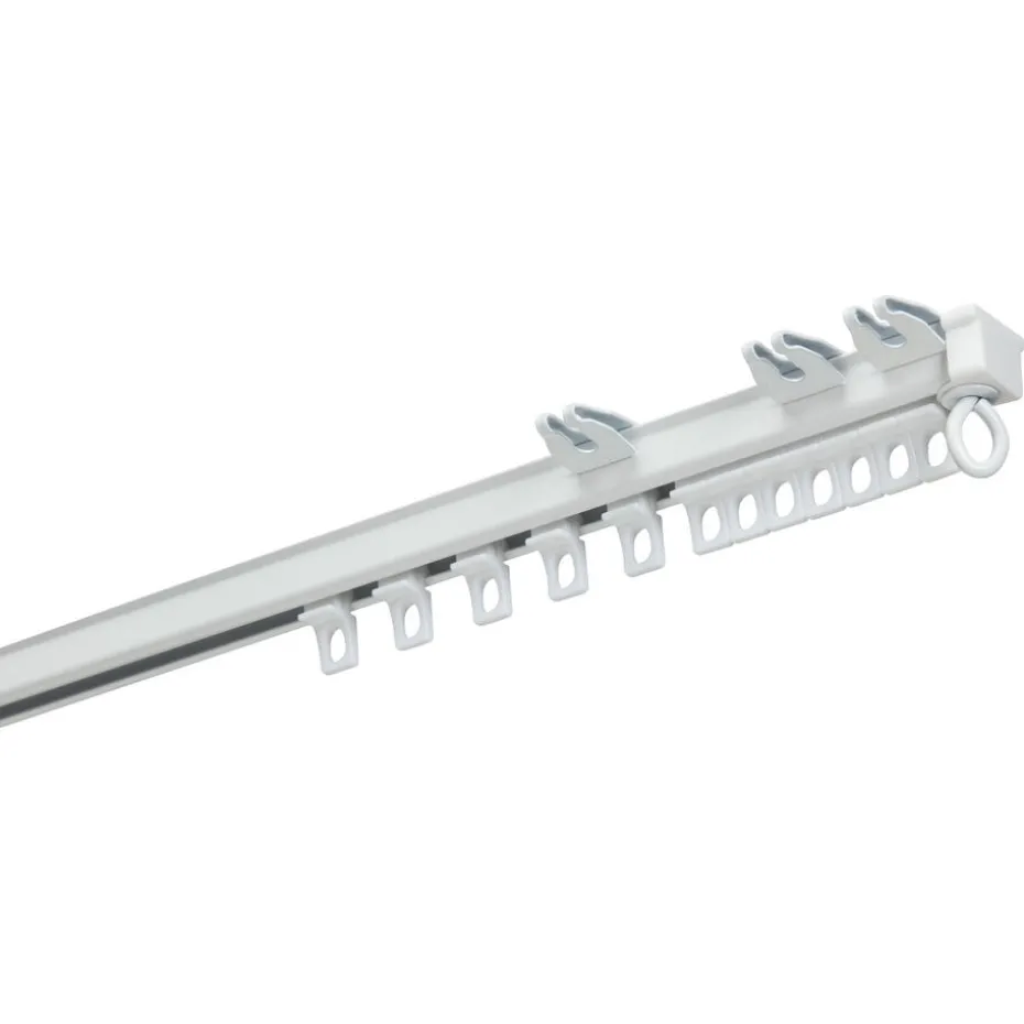 Gordijnrailset Wit Metaal 100 cm