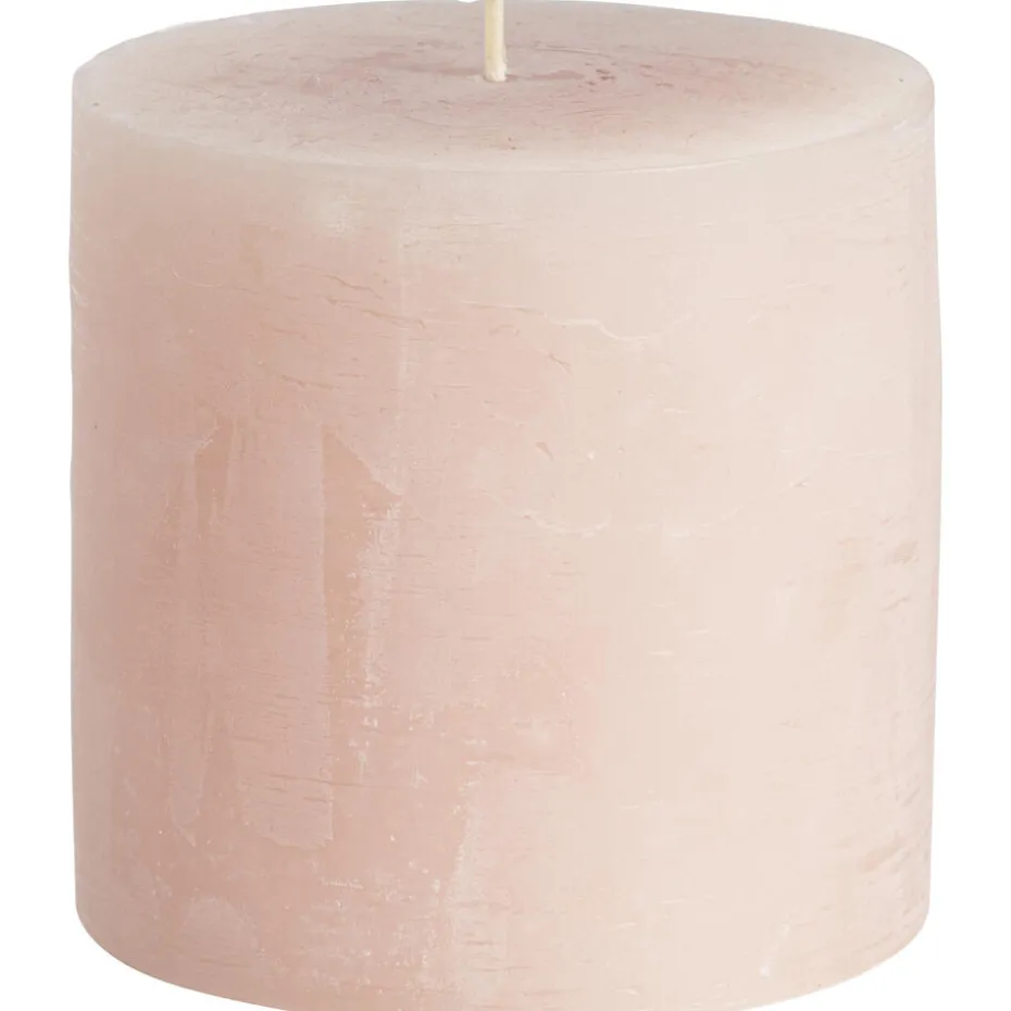 Kaars Rustiek Koraal 10x10 cm