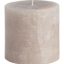 Kaars Rustiek Taupe 10x10 cm