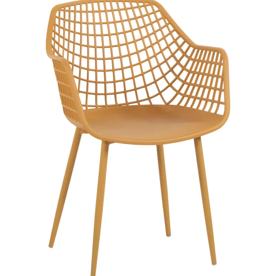 Kuipstoel Webbing Okergeel