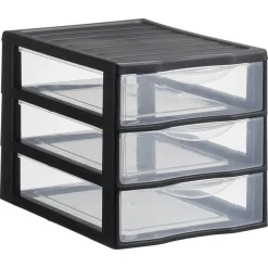 Ladekast 3 Lades Zwart