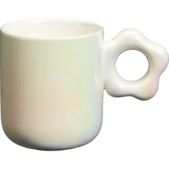 Mok Met Oor Flower Holo Wit