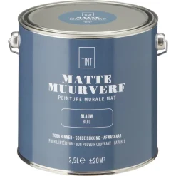 Muurverf Mat Blauw 2.5 l