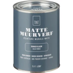 Muurverf Mat Donker Blauw 1 l