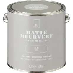 Muurverf Mat Grijs 2.5 l