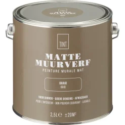 Muurverf Mat Kaki 2.5 l
