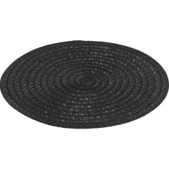 Placemat Geweven Zwart 鈱€38cm