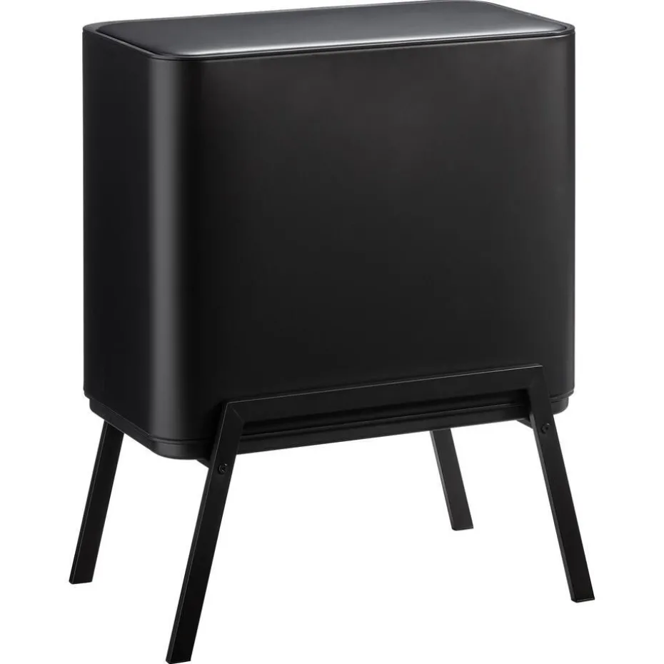 Prullenbak Op Pootjes 28+12+5 Liter Zwart