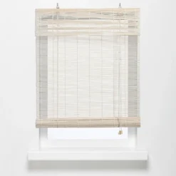 Rolgordijn Bamboe Wit 80x220 cm