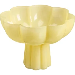 Schaal Op Voet Bloem Geel
