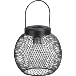 Solar Lantaarn Mesh Zwart