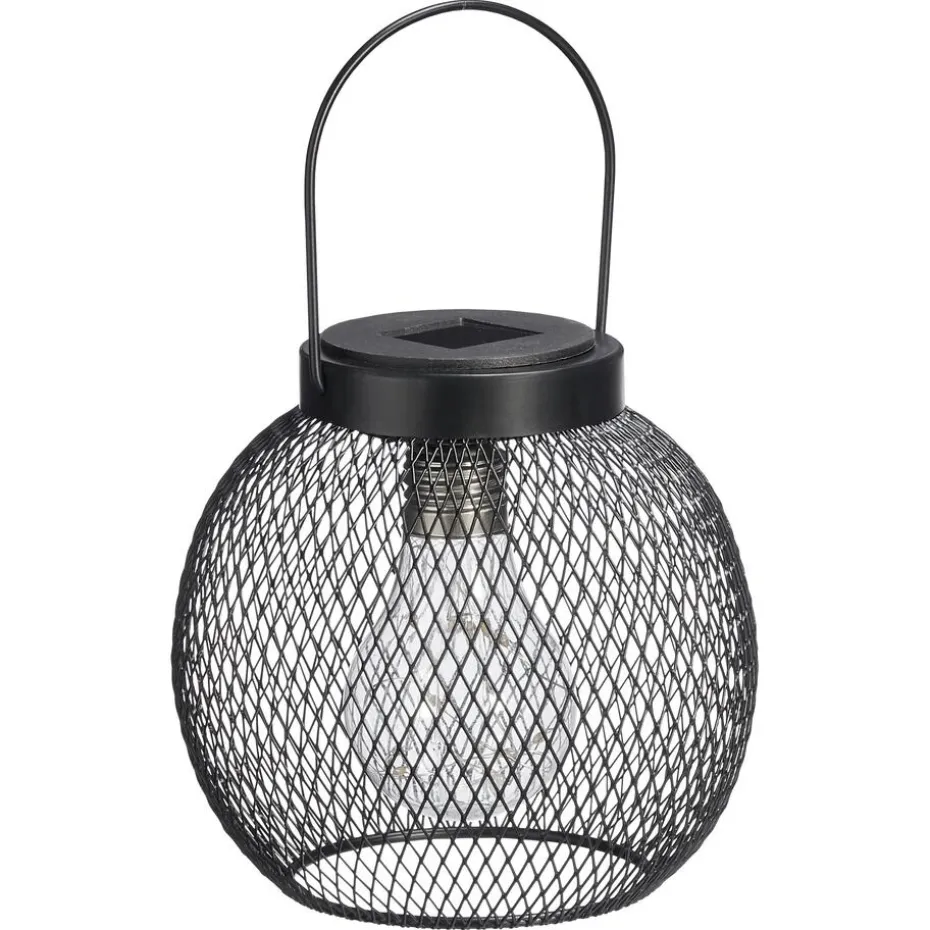Solar Lantaarn Mesh Zwart