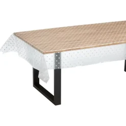 Tafelzeil Polka Transparant