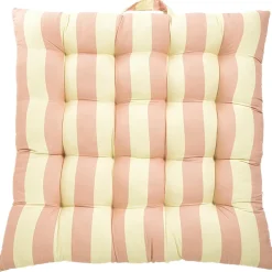 Tuinstoelkussen Streep Geel - 60x60 cm